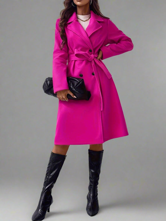 Pink Paradise Double Breasted Overcoat