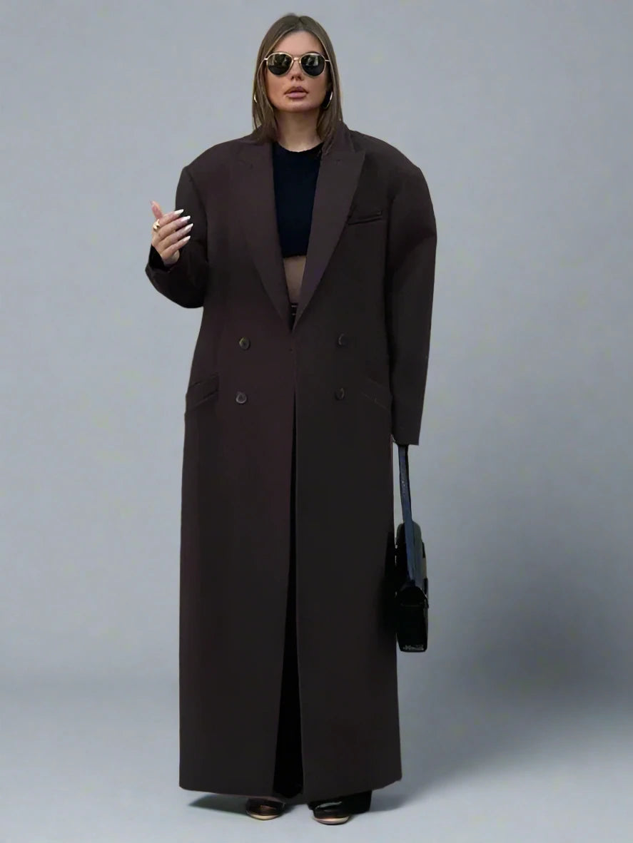 Chic Classic Lapel Woolen Overcoat