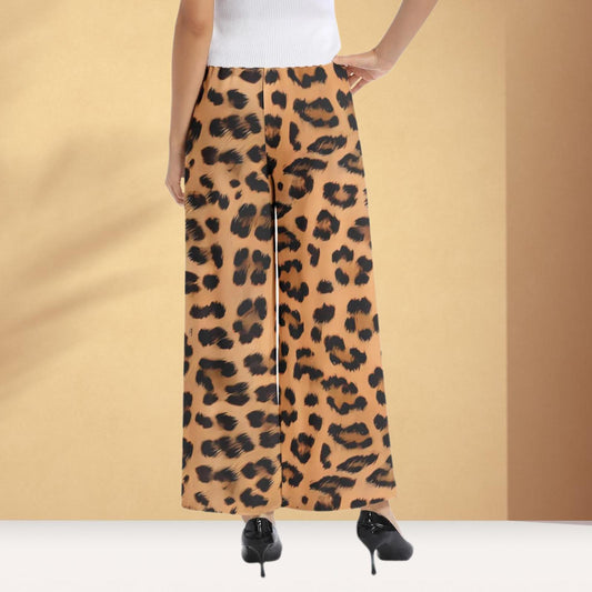 Elevate your wardrobe with these trendy ocelot print women's pants. 