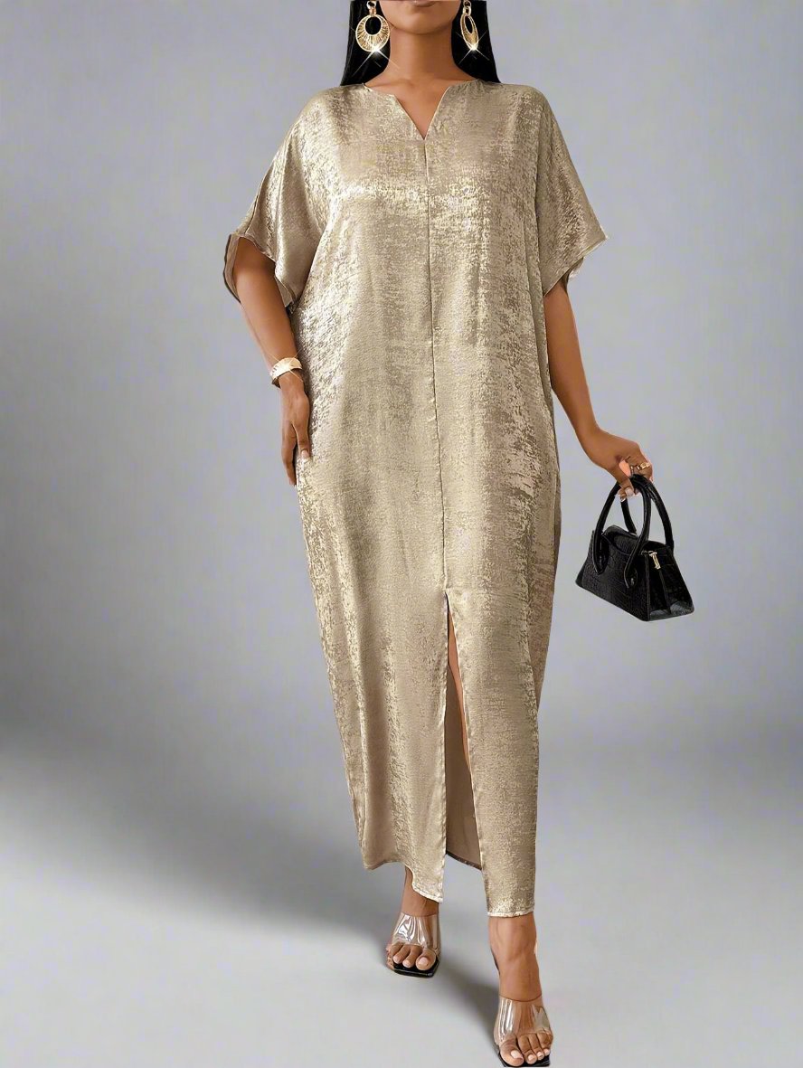 Elegant Golden Maxi Dress