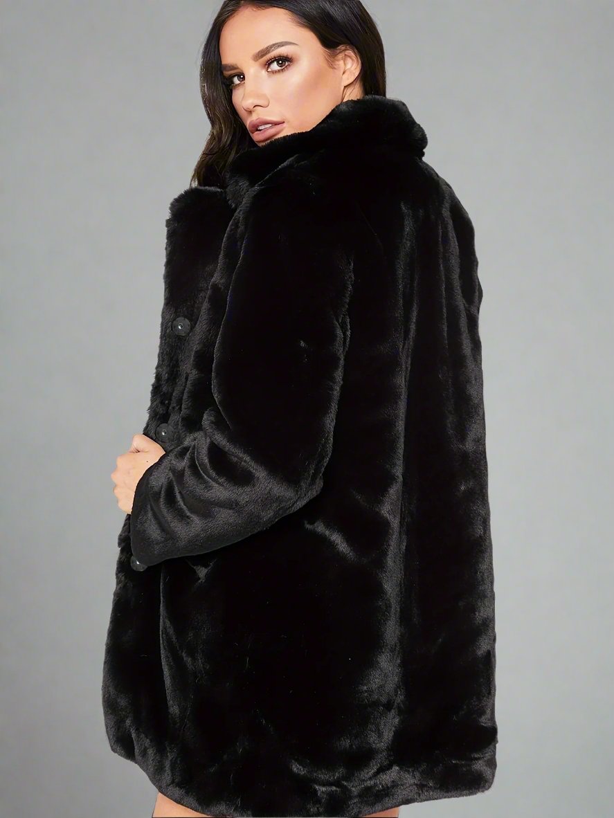 Signature Faux Fur Coat