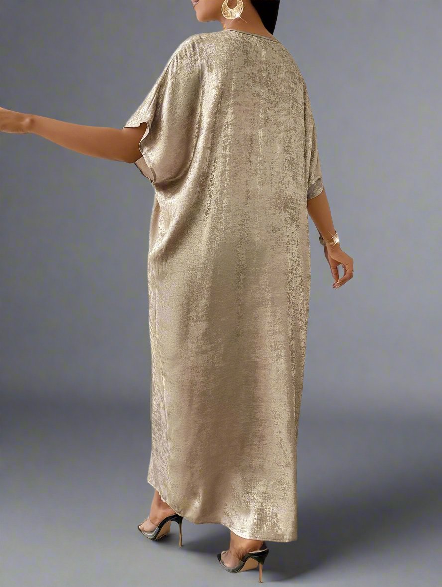 Elegant Golden Maxi Dress