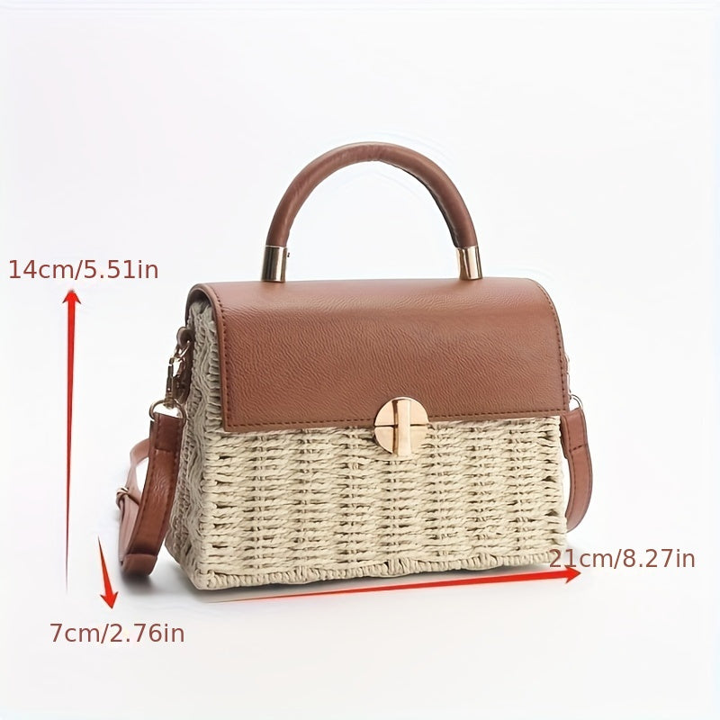 Chic Woven Straw Crossbody Bag designed for comfort and style, perfect for the bohemian lifestyle.