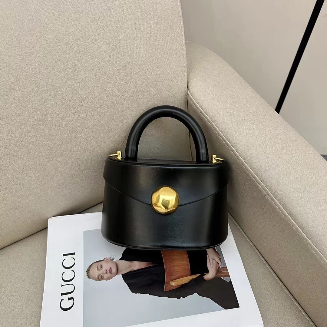 Discover the elegance of our Premium Leather Semicircle Box Bag. Its unique design and premium craftsmanship make it a must-have for fashion lovers.